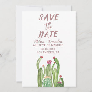 Invitación Terracotta Cactus Desert Arizona Boda ruso