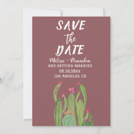 Invitación Terracotta Cactus Desert Arizona Boda ruso