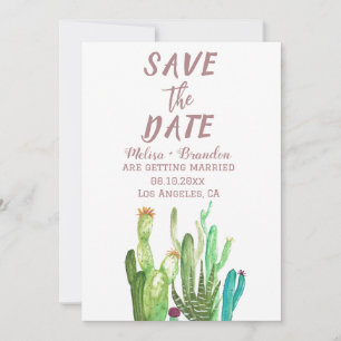 Invitación Terracotta Cactus Desert Arizona Boda ruso