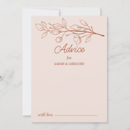 Invitación Terracotta Consejo simple del Boda de Boho Floral