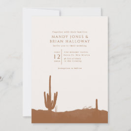 Invitación Terracotta Desert Cactus Wedding