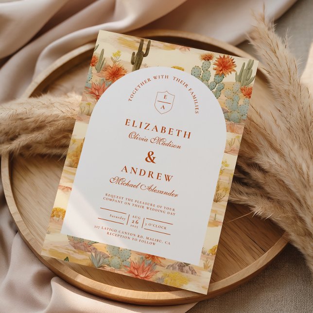 Invitación Terracotta Desert Romance Wedding (Subido por el creador)