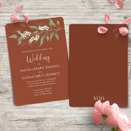 Invitación Terracotta Elegant Greenery Boda Personalizado