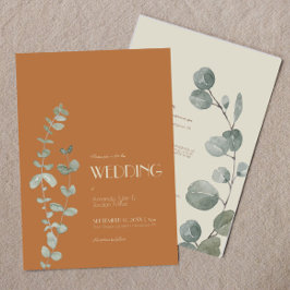 Invitación Terracotta Eucalyptus Deco Todo En Un Boda