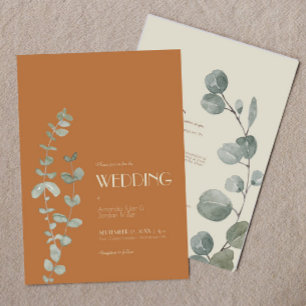 Invitación Terracotta Eucalyptus Deco Todo En Un Boda