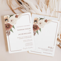 Terracotta Fall Boda Floral Moderno