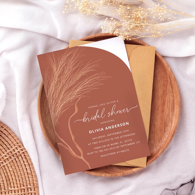 Invitación Terracotta Fall Bridal Shower (Subido por el creador)