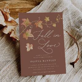 Invitación Terracotta "Fall in Love" Bridal Shower