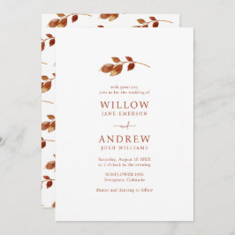 Invitación Terracotta Fall Wedding