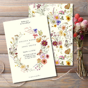 Invitación Terracotta Flora Boho Boda de Flor Silvestre