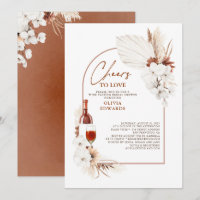 Terracotta Floral Boho Wine Tasting Bridal Shower