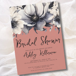 Invitación Terracotta Floral Bridal Shower Fiesta
