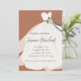 Invitación Terracotta Floral Bride Ducha de Novias