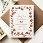 Invitación Terracotta Hand Drawn Whimsical Wildflower Boda<br><div class="desc">Invitación a la boda de la flor silvestre Terracotta Hand Drawn</div>