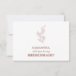 Invitación Terracotta Indie Autumn Floral Guardar la fecha In