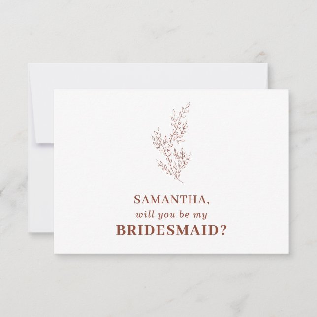 Invitación Terracotta Indie Autumn Floral Guardar la fecha In (Anverso)