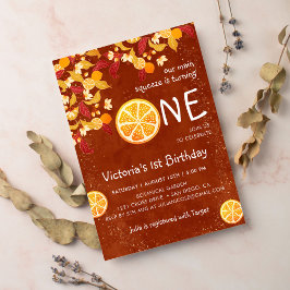 Invitación Terracotta Lemon Main Squeeze Photo First Birday