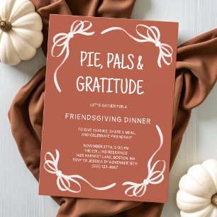 Invitación Terracotta Mano caprichosa dibuja el Bow Frienddin