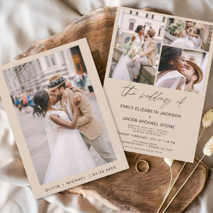 Invitación Terracotta Minimalista elegante Boda de fotografía