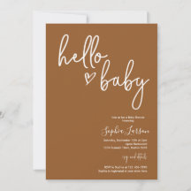 Terracotta Minimalista moderno Boho Baby Shower