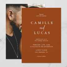 Terracotta Naranja quemado por óxido Boda de foto