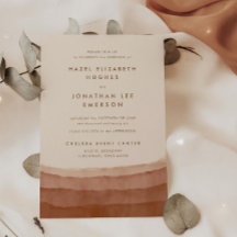 Terracotta Ombre | Invitat Boda Minimalista del Bo