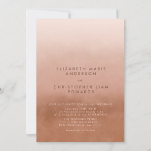 Invitación Terracotta Ombre Minimalista Boho Boda