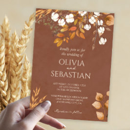 Invitación Terracotta otoño deja Boho otoño Wedding