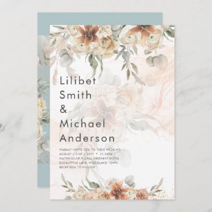 Invitación Terracotta Pampas Grass BOHO Boda