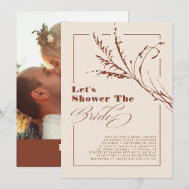 Invitación Terracotta Pampas Grass Boho Bridal Shower Foto