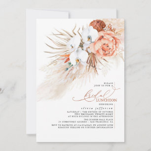 Invitación Terracotta Pampas Grass Luncheon Bridal Shower