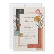 Terracotta Resumen Boda Minimalista