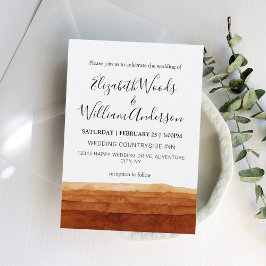Invitación Terracotta Resumen Desert Boho Boda
