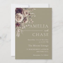 Invitación Terracotta Rubor Dusty Floral Boda