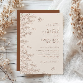 Invitación Terracotta Rust Ivory Boho Fall Boda
