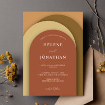 Terracotta Rust Modern Minimalista elegante Weddin