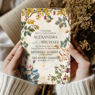 Invitación Terracotta Rustic Boda Mountain Wildflower