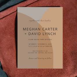 Invitación Terracotta Rustic Boho Arch Boda moderno