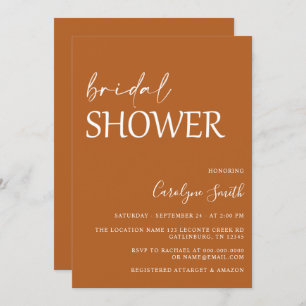 Invitación Terracotta Rustic Bridal Shower