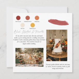 Invitación Terracotta Sunrise   Paleta de Colores Naranja Dor
