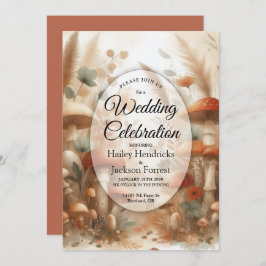 Invitación Terracotta Toadstool Woodland Magic Boda