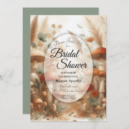 Invitación Terracotta Toadstool Woodland Magic Bridal Shower