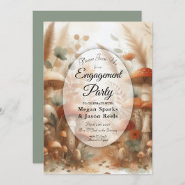 Invitación Terracotta Toadstool Woodland Magic Engagement