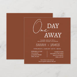Invitación Terracotta Un Día Antes Boda De Cena De Ensayos