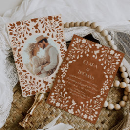 Invitación Terracotta Vintage Mexican Wedding Invitation