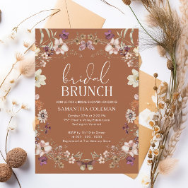 Invitación Terracotta Wildflower Bridal Brunch Bridal Shower