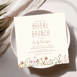 Invitación Terracotta Wildflower Bridal Brunch Shower