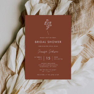 Invitación Terracotta Wildflower Bridal Shower