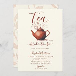 Invitación Terracotta Wildflowers Art Moda Bridal Tea Shower