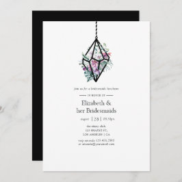 Invitación Terrario geométrico Marinas Florales de Bridesmaid